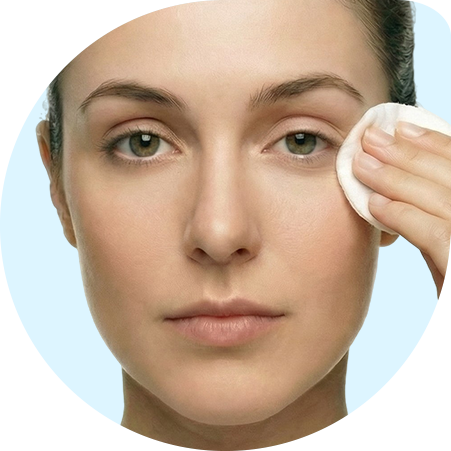 Снимите макияж